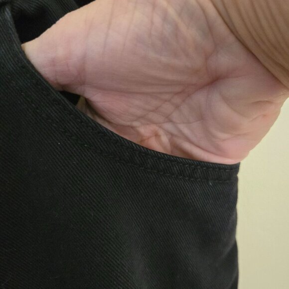 Steve Madden Sirena Black Denim Paperbag Waist Jeans Size M - Picture 6 of 9